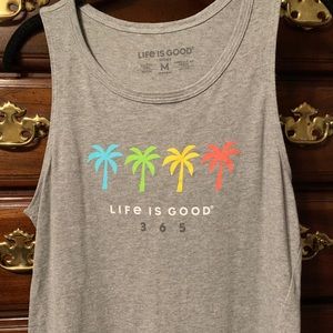 Life is Good crusher tee. Sleeveless.